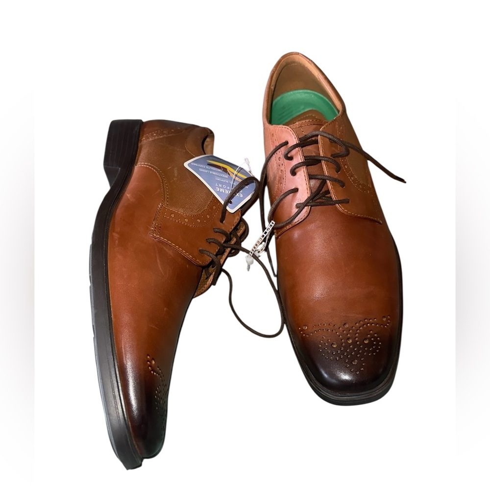 NWT Clarks Men's Collection Clarkslite Tie Slip On Dress Shoes Brown SZ-14M - Picture 9 of 12